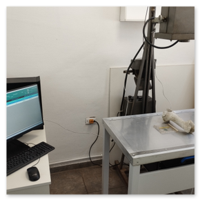 Conversión a digital directo de un equipo de rayos X marca Radiograf de 70 kV 15 mA.
